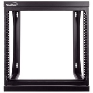 NavePoint 9U Server Rack with Swing Gate - 9U Wall Mount Rack for 19 Inch IT Equipment Open Frame Ra