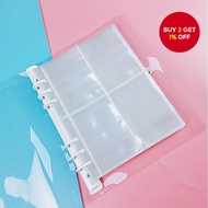 A5 Size File Folder, 6 Rings (PP Material, Does Not Hold Cards) 4, 2, 1 Compartment, 10-Sheet File F