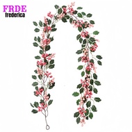 [FRDE] 6.5FT Artificial  for Pink Berry Garland Hanging Vines For Christmas Party Decoration