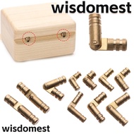 WISDOMEST 10Pcs Barrel Hinge Folded Useful Connector Pure Copper Soft Close Concealed Wine Wooden  Hinges