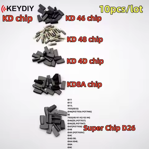 10pcs/lot KEYDIY Car Key Chip D26 KD4C/4D KD48 KD46 4C 4D 46 48 8A KD8A Copy Transponder Chip for KE