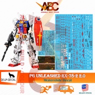 [Delpi] Waterslide Decal - PG Unleashed 1/60 RX-78-2 2.0 (Hologram/Gold Metal Sticker)(Korea) PGU RX
