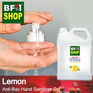 Anti Bacterial Hand Sanitizer Gel with 75% Alcohol  - Lemon Anti Bacterial Hand Sanitizer Gel - 5L
