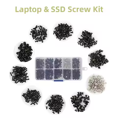 500pcs M2 M2.5 M3 Laptop Screws Kit, SSD M.2 Screws, for Phillips Flat Head Tiny/Small Machine Screw