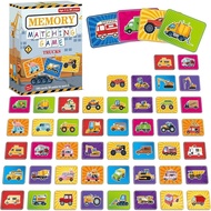 gisgfim 50 Pairs Memory Matching Game Trucks Concentration Memory Card Games for Kids Preschool Educ