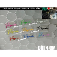 FIAT HYBER CARBON DECAL STICKER DECORATIVE CAR STICKER