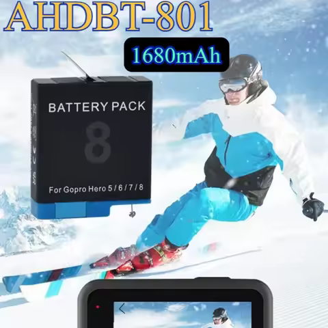 1680mAh Battery For GoPro Hero 8 7 6 5 Li-ion Battery Pack Motion Camera Battery Storage for GoPro H