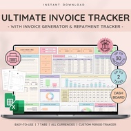 Client Payments Invoice Manager Invoice Generator and Dashboard Business Excel Google Sheets
