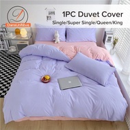 Dansunreve Duvet Cover Plain Quilt Cover Macaron Color Series Minimalist Comforter Cover Single/ Que