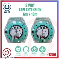 [Best Buy] iwill Reel Extension Wire | Extension Plug | Extension Socket | 2 Way | 6m / 10m | Safety Mark Certified!