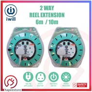 [Best Buy] iwill Reel Extension Wire | Extension Plug | Extension Socket | 2 Way | 6m / 10m | Safety