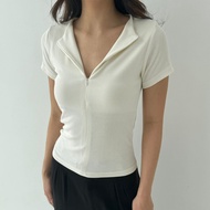 June TOP | Women's Knit Top Korean Top Women's Knit Shirt Short Sleeve Basic Short Sleeve
