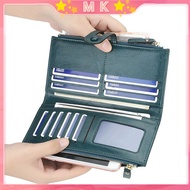 SB2 Baellerry Women's Long Purse Wallet Woman Many Departments PU Leather Long Wallet Multi-slot Zip