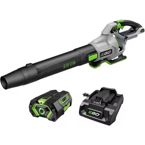 Leaf Blower Cordless Electric 670 CFM Includes 56V 4.0Ah Battery and Charger - LB6703