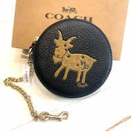 *SHIHNA名牌精品* COACH 圓形山羊座零錢包