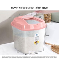 F&F :BONNY Bekas beras /rice bucket /rice dispenser/rice storage /bekas beras 10kg/tong beras