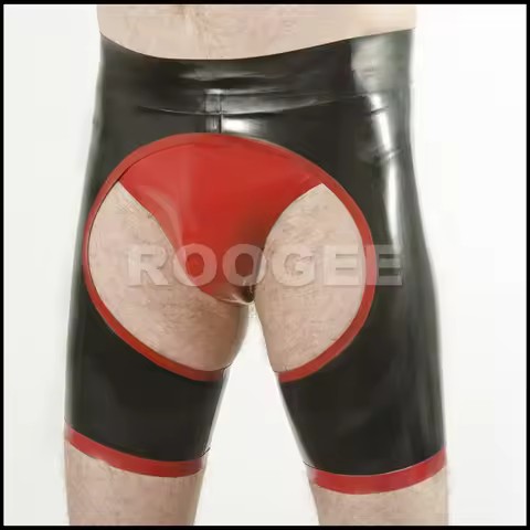 Men latex exotic pants