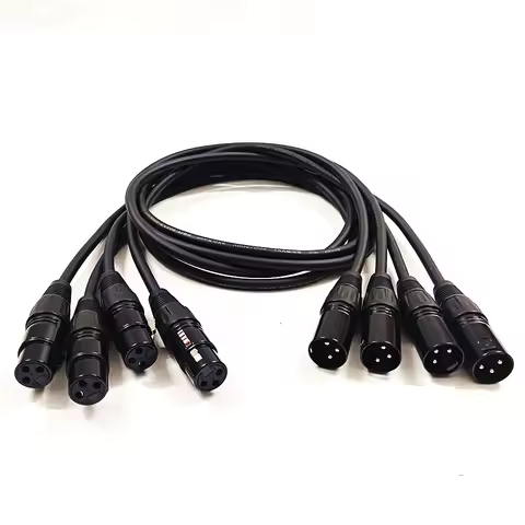 DMX512 Cable 3pin DMX512 Copper Core DMX Cable Beam Moving Head Light Extension Cable 3 Pin XLR Conn