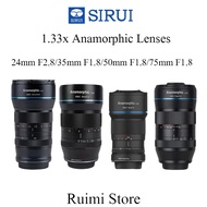 Sirui 1.33x Anamorphic Lenses: 24mm F2.8/35mm F1.8/50mm F1.8/75mm F1.8, for  E/EF-M/Z/MFT