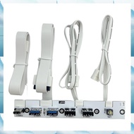 [G V W E] USB 3.0 Front Panel Hub IO Panel 2-Port USB3.0+2-Port USB2.0+1-Port TYPE-C 20G+LED Switch 