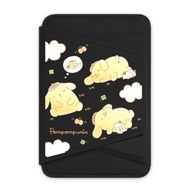 PomPomPurin布丁狗－雲朵黑色款 支架磁吸卡包 小牛皮感 手機支架