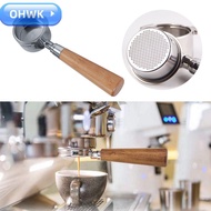 OHWK 51mm Portafilter Coffee Accessories Espresso Replacement Parts For Delonghi Wood Handle 3 Ears 