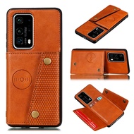 Hard Cover Huawei P40 P40 Pro P30 Pro P20 P40 Lite Luxury PU Leather Cards Holder Magnetic Case