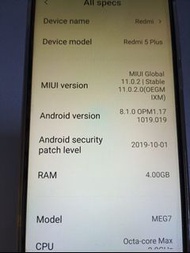 95%新 Xiaomi 紅米 Redmi 5 Plus 64GB