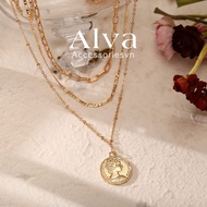 Alva Accessories DC1.5 Celestia High-end 3-layer Women's Necklace, Beautiful Jewelry Accessories