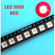 MERAH SMD LED Chip 5050 Red 620-630nm Red 5000-6000MCD 1.8-2.1V