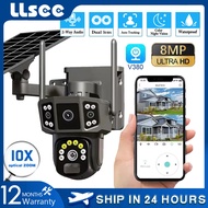LLSEE V380 Pro 4G Solar CCTV Camera Outdoor CCTV Waterproof Dual lens WIFI Wireless CCTV Camera 360 