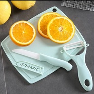 Pisau Ceramic-*Ceramic Knife Peeler, Small Knife and Cutting Board*
