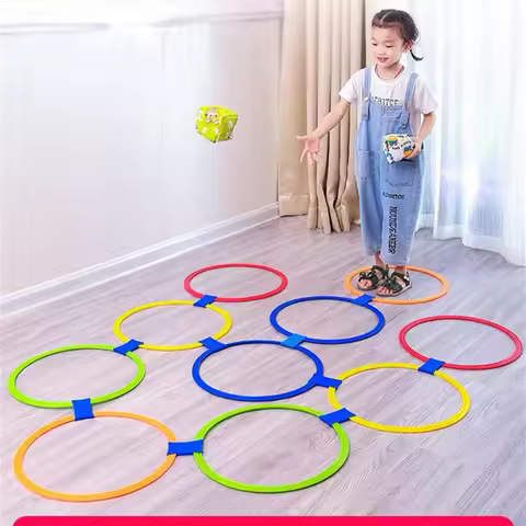 Kids Outdoor Toys Hopscotch Ring Jumping For Kids Sports Outdoor Play Outside Toys Children Garden B