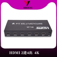 Supply HDMI 2Enter4Splitter, Splitter, Screen Splitter, Splitter Metal Shell HDMI Switcher
