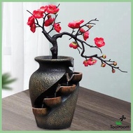 [ Creative Indoor Water Fountain Waterfall Flower Relaxation Feng Shui for Desktop Garden Office Home Decor