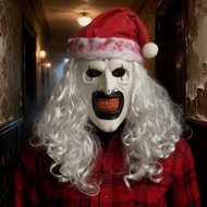 Topeng Badut Penggera Halloween Menakutkan Pembunuh Joker Topeng Separuh Muka Seni Seram Topeng Badu