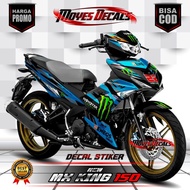 STIKER DECAL MOTOR FULL BODY PREMIUM BERKUALITAS YAMAHA Mx King NEW 150 DESAIN Monster Energy 2023