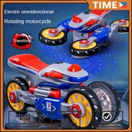 Electric universal car stunt spinning motorcycle morphing car light music electric kids toys