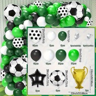 115 Pcs Soccer Balloon Arch Set Green Soccer Balloon Set for Celebration Party Birthday Party Decora
