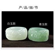 Natural Hetian Jade Pixiu Jade Ring Fortune Jade Ring Men's Domineering Thumb Jade Ring Personalized