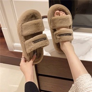 Women's 2-strap fur slippers QC fulbox 8306 - HACHI SHOES