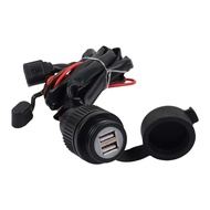 [LJ1S]Motorcycle Accessories Dual USB Charger Outlet Interface Socket Power for CRF300L CRF300 L CRF