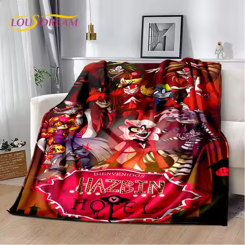 2025 H-Hazbin Hotel Charlie Cartoon Soft Blanket,Soft Throw Blanket for Home Bedroom Bed Sofa Picnic