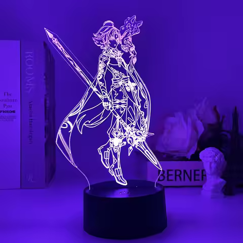 Genshin Impact Night Light 3D Illusion Lamp Hot Game Light for Bedroom Decor LED Light Atmosphere Be