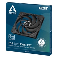 ARCTIC P14 Slim PWM PST | 140 mm Low-Profile PWM Fan with Cable Splitter