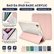 Minimalist i pad Basic Acrylic leather case, transparent back, shockproof, anti-stain for Air4/5/6/P