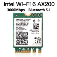 Wifi 6 Dual Band Intel AX200 3000Mbps AX200NGW ไร้สาย NGFF M.2 Bluetooth 5.1 Wifi การ์ดเครือข่าย2.4G