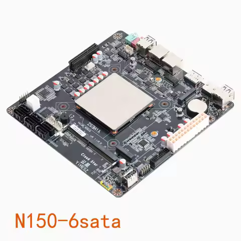 N150 NAS Motherboard 6 SATA 3.0 2x i266-V 2.5G DDR4 ITX NAS Board 2x M.2 Nvme For DIY Home NAS All i
