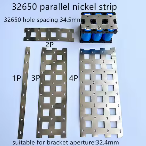 32650 34.5MM Battery Nickel Plated Steel Strip 1P/2P/3P/4P/ Battery Ni belt For Integrated Holder 32