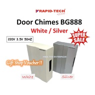 BG888 Home Door Bell / Chimes - White / Silver Wired Door Bell Mechanical Striking Loceng Pintu Ding